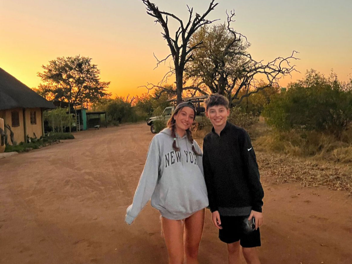 With my brother on a volunteer trip to Botswana